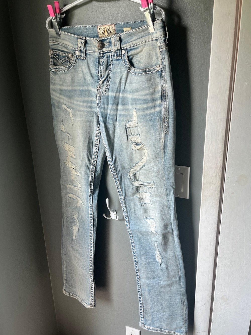 Light Blue Ace High Distressed Men’s Jeans